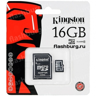 Карта памяти microSDHC [класс 10] 16 GB Kingston (SDC10/16GB)