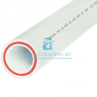 Полипропиленовая труба армированная стекловолокном SDR 7,4 (PN16) SLT Aqua / PP-R/PP-R-GF/PP-R Белая 110