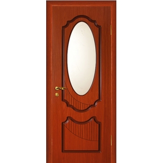 Дверное полотно МариаМ Ария ПУ лак остекленное 550-900 мм эбен, вишня, кр/дер