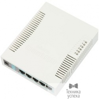 Mikrotik MikroTik RB260GS Коммутатор RouterBOARD 260GS 5-port Gigabit smart switch with SFP cage, SwOS, plastic case, PSU