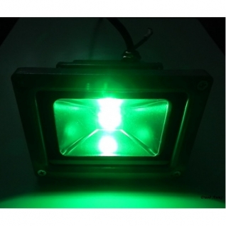 Светодиодный прожектор 10Вт эконом серый/зеленый плоский, IP65/50