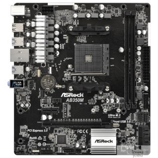 Asrock Asrock AB350M RTL AMD B350, 2*DDR4, PCI-E16x, PCI-E1x, SATAIII+RAID, M.2, GB Lan, USB3.0, mATX