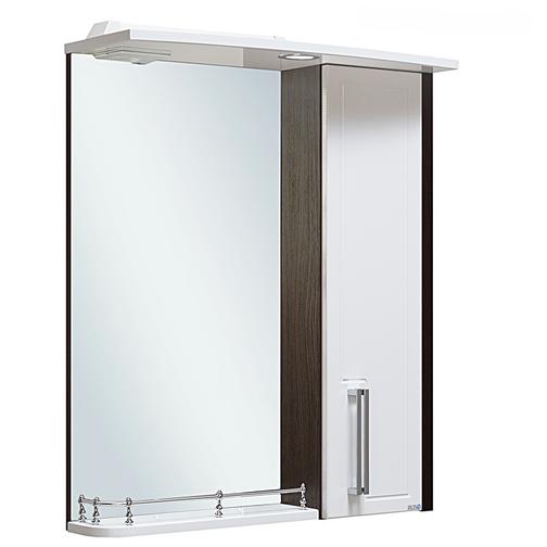 Шкаф зеркальный для ванной Runo Гранада 60 Венге-белый 38114389