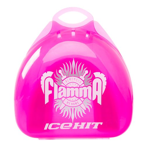 Капа детская Flamma Ice Hit Battle Flower, с футляром, прозрачный/фуксия/черный 42300577 3
