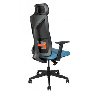 Кресло офисное Бостон/черная сетка/синяя ткань/черный пластик NORDEN Chairs