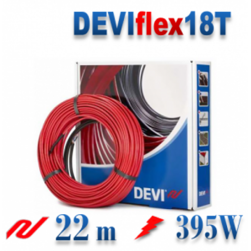 Нагревательный кабель Devi Deviflex 18Т, 22 м 6679690