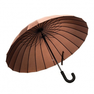 Зонт трость коричневый 24 спицы, Mabu