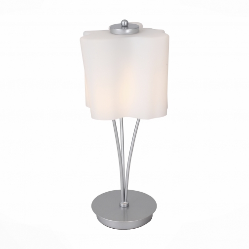 Настольная лампа St Luce Серебристый/Белый E27 1*60W 37398247