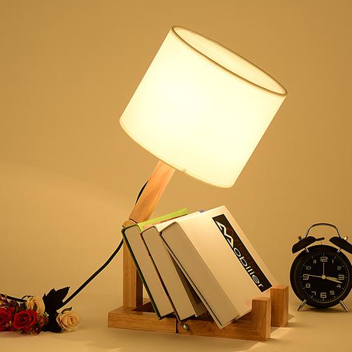 Настольная деревянная лампа-ночник GX-L19 (Светлое дерево) Gsmin 42784580 1