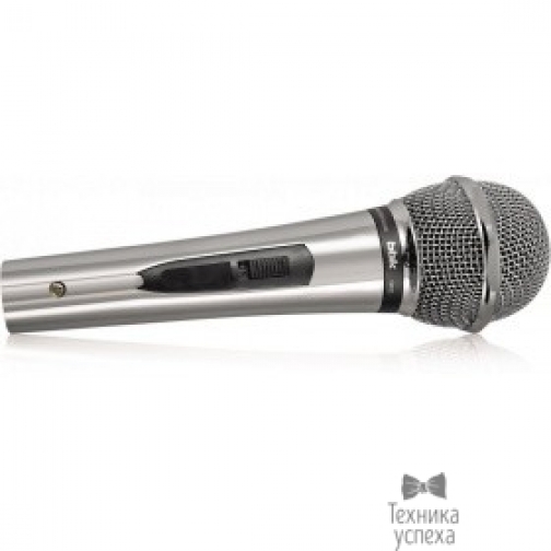 Bbk Микрофон BBK CM131 серый/черный унивирсальный динамический, тип разъема Jack 6.3, материал корпуса металл 9151559