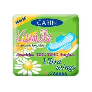 Гигиенические прокладки с крылышками Carin Ultra Wings Kamille, 9 шт
