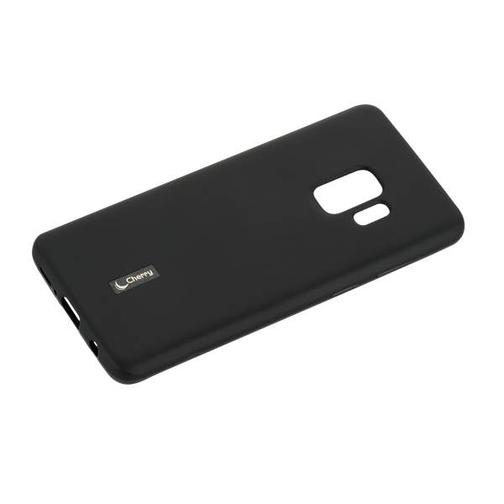 Чехол-накладка силиконовый Cherry матовый 0.4mm & пленка для Samsung Galaxy S9 Черный 42534962