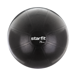 Фитбол Starfit Pro Gb-107, 75 см, 1400 гр, без насоса, чёрный, антивзрыв