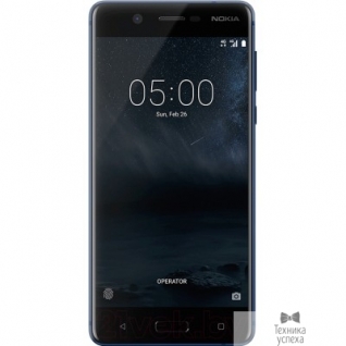 Nokia NOKIA 5 LTE DS TA-1053 Tempered Blue 11ND1L01A15 5.2''(1280x720)IPS/Snapdragon 430 MSM8937/16Gb/2Gb/3G/4G/13+8MP/Android 7.1