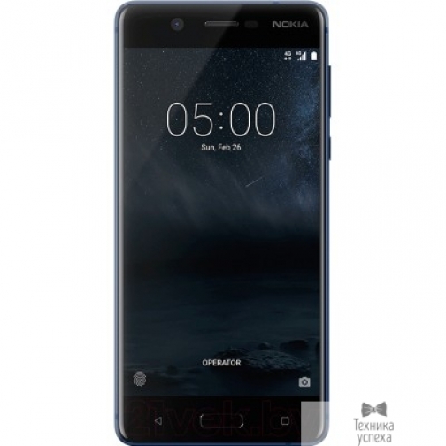 Nokia NOKIA 5 LTE DS TA-1053 Tempered Blue 11ND1L01A15 5.2''(1280x720)IPS/Snapdragon 430 MSM8937/16Gb/2Gb/3G/4G/13+8MP/Android 7.1 8163150