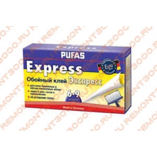 ПУФАС 051 клей для бумажных обоев быстрорастворимый Экспресс (0,2кг) / PUFAS N051 клей обойный Экспресс быстрорастворимый (0,2кг) Euro 3000 Express Пуфас