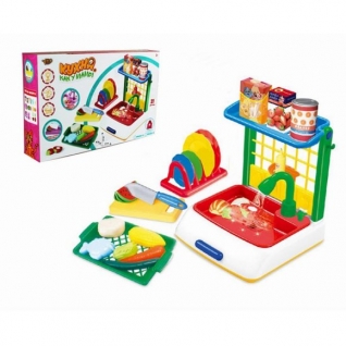 Игровой набор "Кухня как у мамы" (свет, звук), бело-красная, 21 предмет Yako Toys