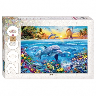 Пазл Art Collection - Дельфины, 2000 элементов Step Puzzle