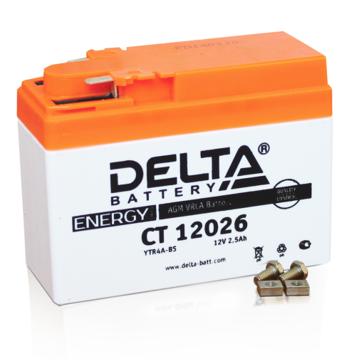 Мотоаккумулятор Delta CT 12026 (YTR4A-BS) 2.5 Ач 37900396