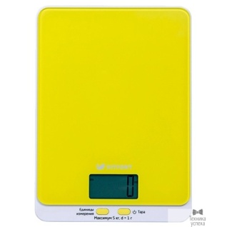Kitfort Весы кухонные Kitfort KT-803-4, Максимальный вес: 5 кг. жёлтые