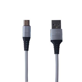 USB дата-кабель Hoco U46 Tricyclic silicone charging data cable MicroUSB (1.0 м) White