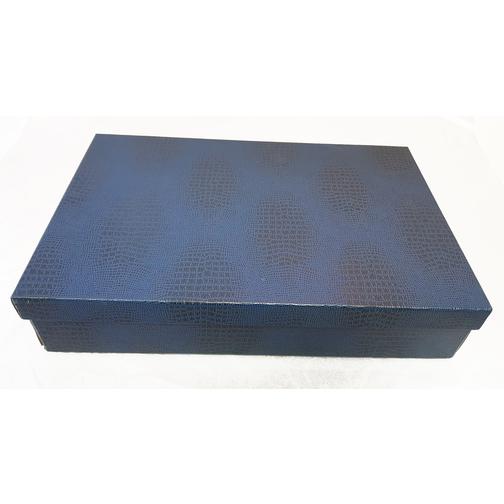 Коробка картонная, крышка-дно, каширована синим бумвинилом DEKOM 42848698 2