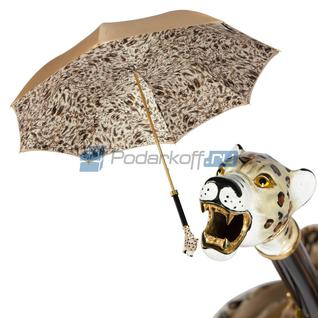 Зонт-трость "Леопард Люкс", песочный