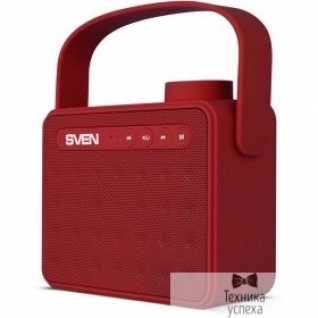 Sven SVEN PS-72, красный (6 Вт, Bluetooth, FM, USB, microSD, ручка)