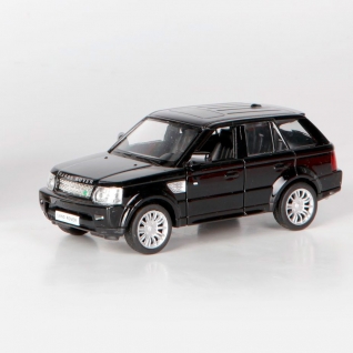 Инерционная коллекционная машинка Range Rover Sport, глянцево-черная, 1:32 RMZ City