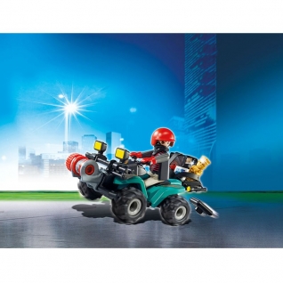Конструктор Playmobil Полиция: Квадроцикл Грабителя с награбленным