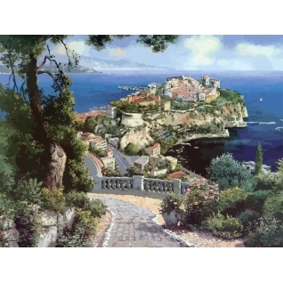 Раскраски по номерам. Картина Княжеский дворец в Монако, 40*50 см Белоснежка