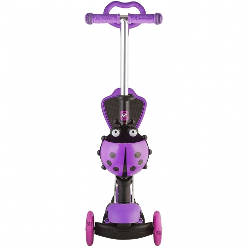 Самокат-кикборд Disco-Kids (светятся колеса), фиолетовый Novatrack 37715520 1