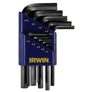 Ключи Irwin шестигранные набор L короткие 10 шт 1,5-10 мм с держателем