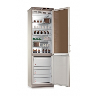 Pozis Холодильник лабораторный ХЛ-340 Vобщ.=400 л. мороз.кам.=130 л. H=2080 мм. 2-х камерный с металическими дверьми