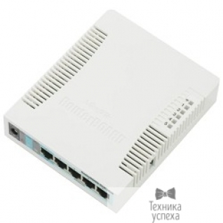 Mikrotik MikroTik RB951G-2HnD Беспроводной маршрутизатор,RouterBOARD 951G-2HnD with 600Mhz CPU,128MB RAM, 5xGbit LAN, built-in 2.4Ghz 802b/g/n 2x2 two chain wireless with integrated antennas, plastic case, PSU