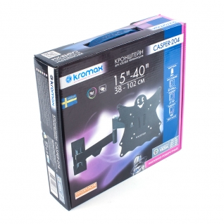 KROMAX Настенный кронштейн для LED/LCD телевизоров CASPER-204 BLACK