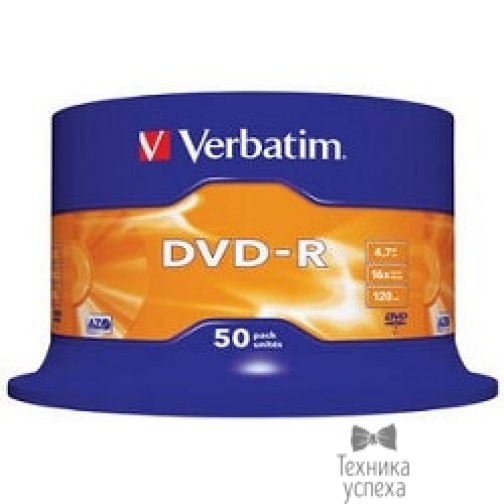 Verbatim Verbatim Диски DVD-R 4.7Gb 16-х, 50шт, Cake Box 2746686