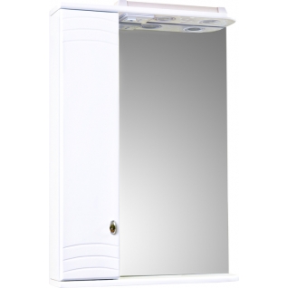 Зеркало-шкаф АкваМаста 01 левостороннее белый со светильником
