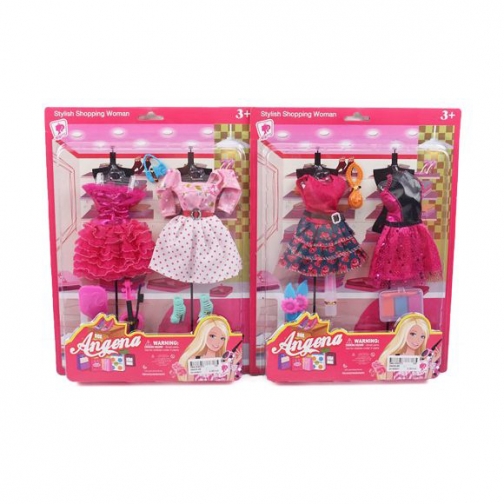 Набор из 2 платьев с аксессуарами для куклы Angena Shantou 37719335 1
