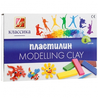 Пластилин "Классика" - Modelling Clay, 8 цветов Луч