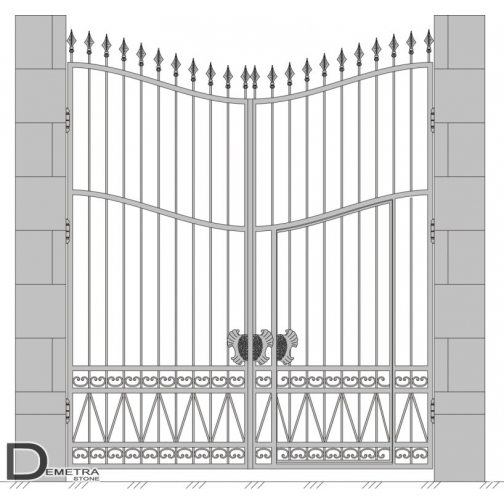 Кованые ворота калитка В-010 (2м x 3.5м) 5273790