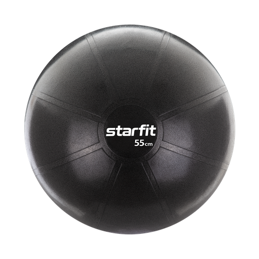 Фитбол Starfit Pro Gb-107, 55 см, 1100 гр, без насоса, чёрный, антивзрыв 42456112