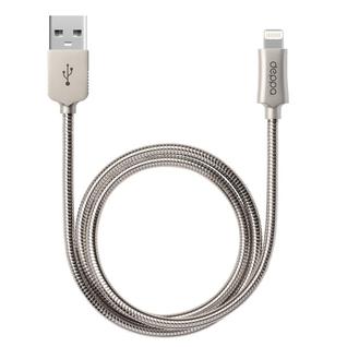 USB дата-кабель Deppa Steel MFI 8-pin Lightning алюминий D-72272 (1.2м) Стальной