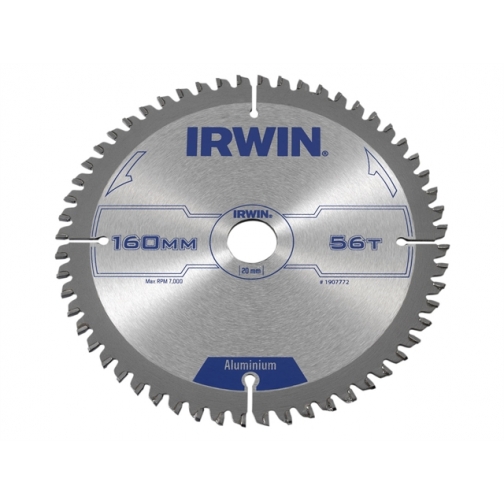 Диск пильный Irwin Aluminium 160 Construction x2x56T x20 мм. 8224889