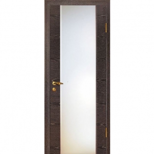 Дверное полотно МариаМ Этюд ПУ лак остекленное 600-900 мм Черный абрикос