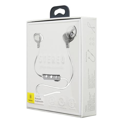 Наушники Baseus B15 Seal Bluetooth Earphone Silver/White (NGB15-02) 42309073