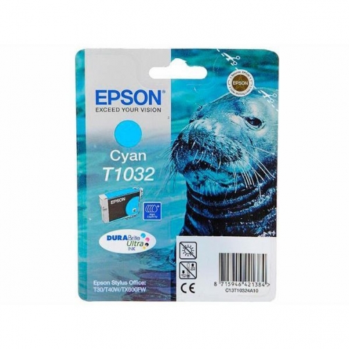 Картридж Epson T10324A для Epson Office T30, T40W, TX600FW, оригинальный, увеличенный (голубой, 980-1015 стр.) 7573-01 850758