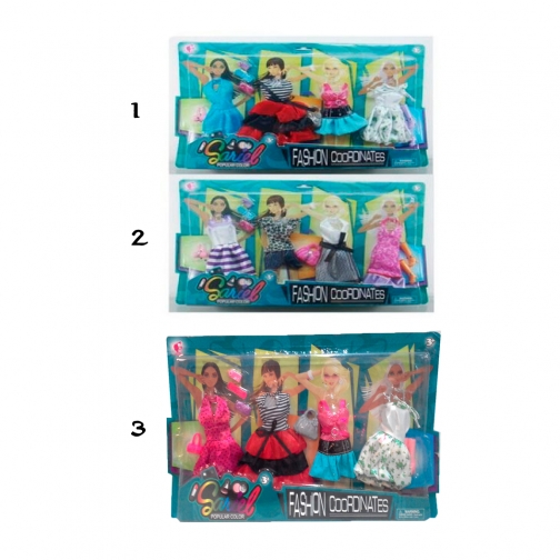 Набор одежды и аксессуаров для кукол Fashion Coordinates Junfa Toys 37712507