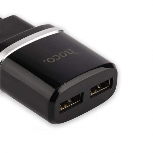Сетевое зарядное устройство Hoco C12 Smart Dual USB black 37697839 1