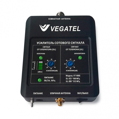 Усилитель сотовой связи VEGATEL VT-900E-kit (дом, LED) VEGATEL 9227376 1